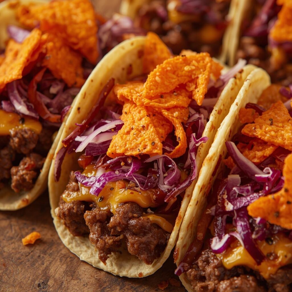 POR FAVOR MAIS IMAGENS DE SMASH TACO, COM CARNE DE HAMBURGER MAIS PASSADA E QUEIJO DERRETIDO COM REPOLHO E DORITOS EM CIMA , MASTRANDO MAIS DE UM. (1)